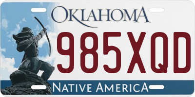 OK license plate 985XQD