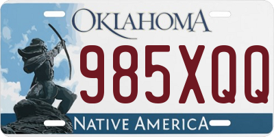 OK license plate 985XQQ