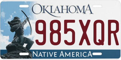 OK license plate 985XQR
