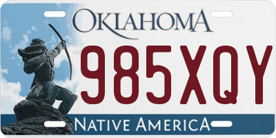 OK license plate 985XQY