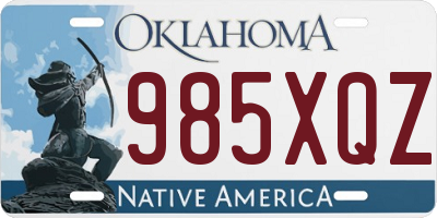 OK license plate 985XQZ