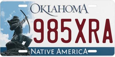 OK license plate 985XRA