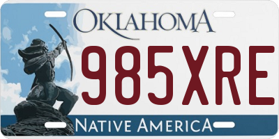OK license plate 985XRE