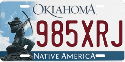 OK license plate 985XRJ
