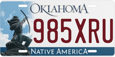 OK license plate 985XRU