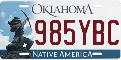 OK license plate 985YBC