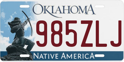 OK license plate 985ZLJ