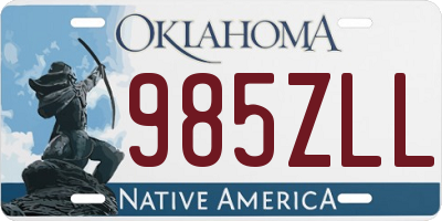 OK license plate 985ZLL