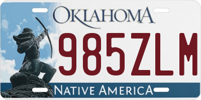 OK license plate 985ZLM