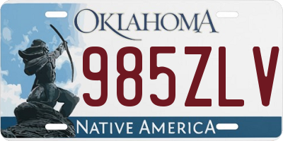 OK license plate 985ZLV
