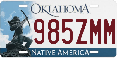 OK license plate 985ZMM