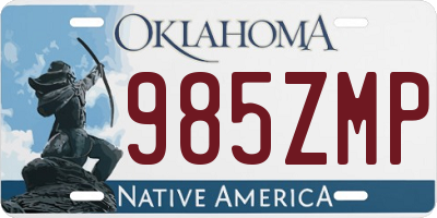 OK license plate 985ZMP