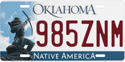 OK license plate 985ZNM