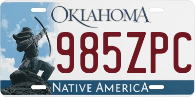 OK license plate 985ZPC