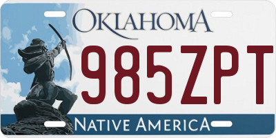 OK license plate 985ZPT