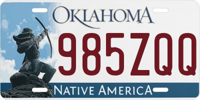 OK license plate 985ZQQ