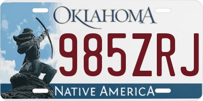 OK license plate 985ZRJ
