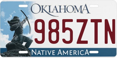 OK license plate 985ZTN