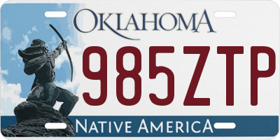 OK license plate 985ZTP
