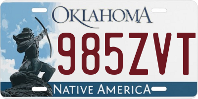 OK license plate 985ZVT