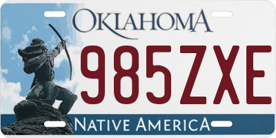 OK license plate 985ZXE