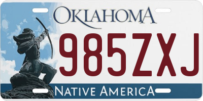 OK license plate 985ZXJ