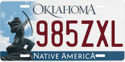 OK license plate 985ZXL