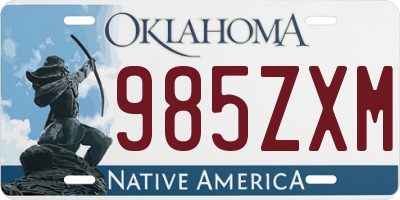 OK license plate 985ZXM