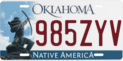 OK license plate 985ZYV