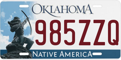 OK license plate 985ZZQ