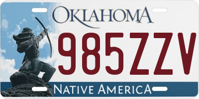 OK license plate 985ZZV