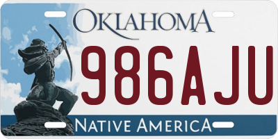 OK license plate 986AJU