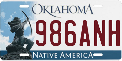 OK license plate 986ANH