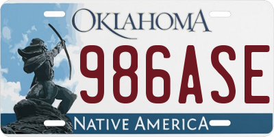 OK license plate 986ASE