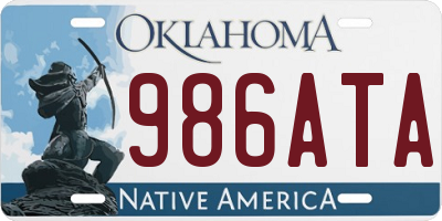 OK license plate 986ATA