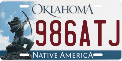 OK license plate 986ATJ