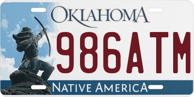 OK license plate 986ATM