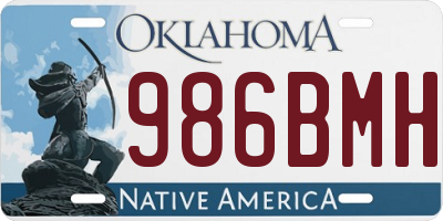 OK license plate 986BMH
