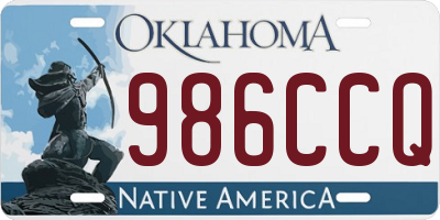 OK license plate 986CCQ
