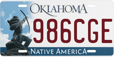 OK license plate 986CGE