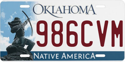 OK license plate 986CVM
