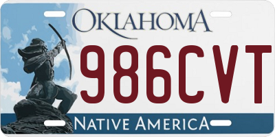 OK license plate 986CVT