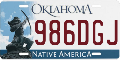 OK license plate 986DGJ