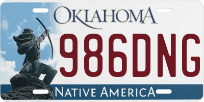 OK license plate 986DNG