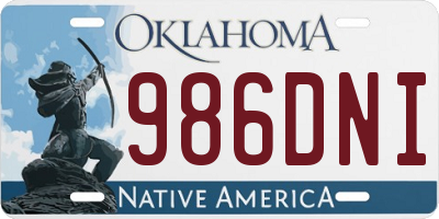OK license plate 986DNI