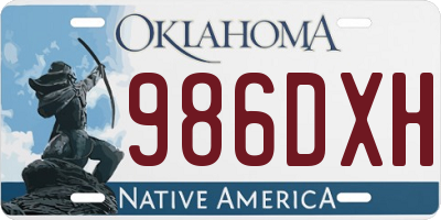 OK license plate 986DXH