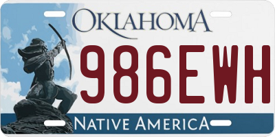 OK license plate 986EWH