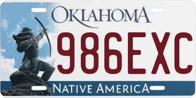 OK license plate 986EXC