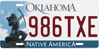 OK license plate 986TXE