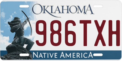 OK license plate 986TXH